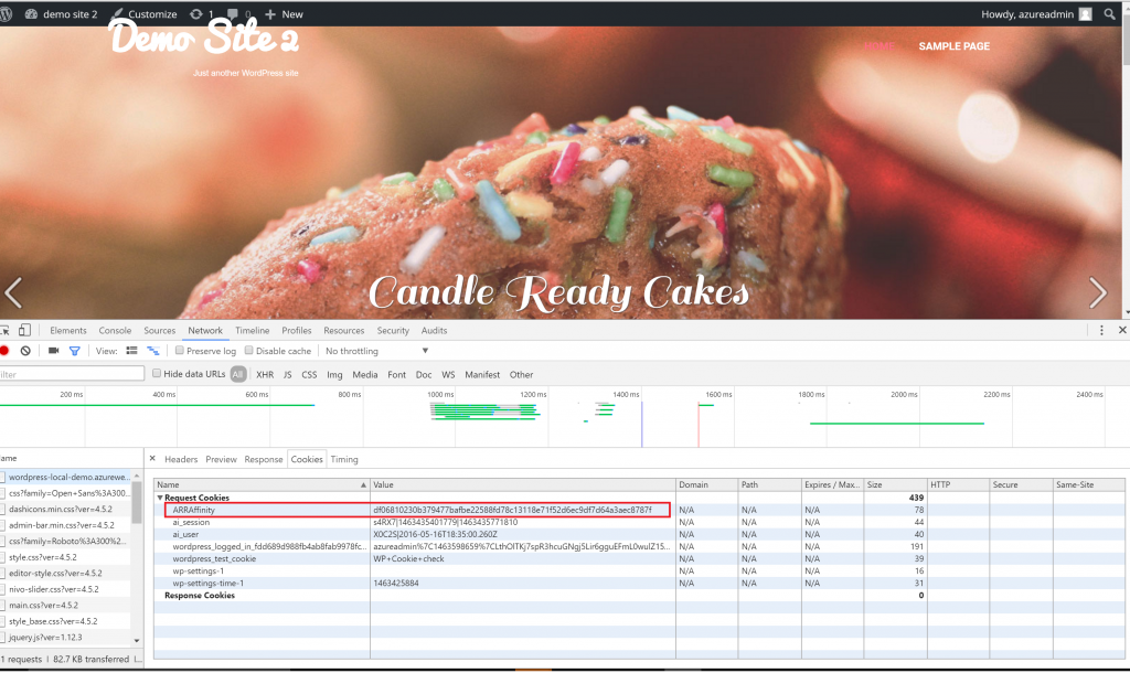 View ARR cookie in browser debugging tools