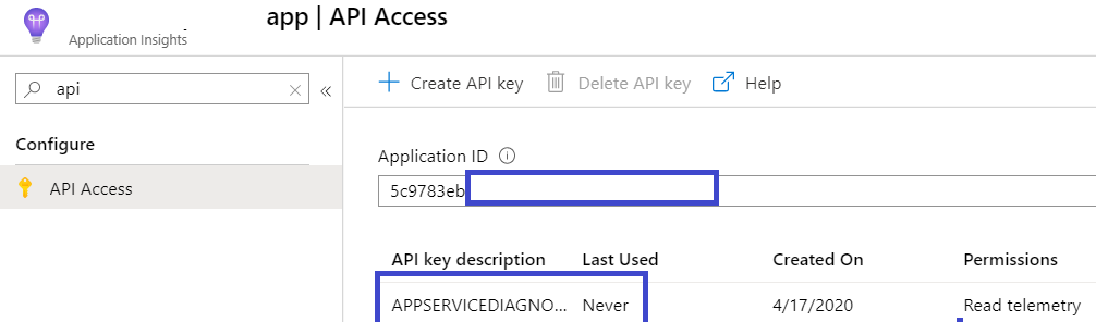 Application Insights API Access
