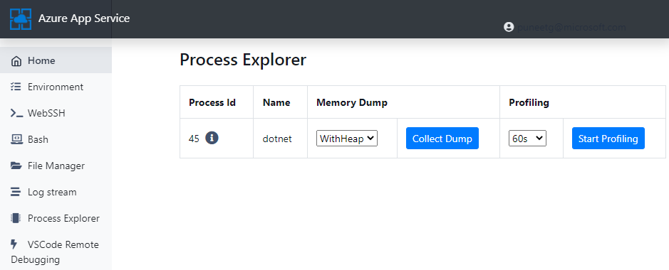 Process Explorer in Kudu