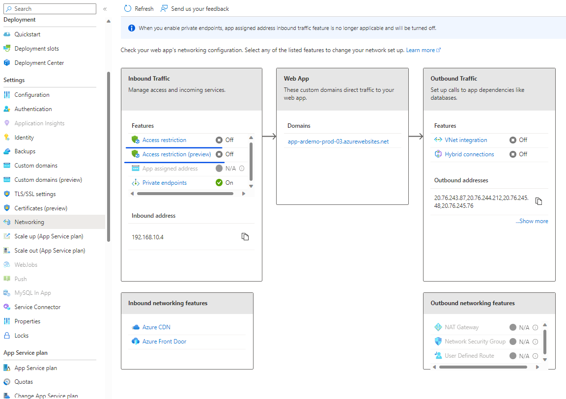 Advanced access restriction scenarios in Azure App Service - Azure App Service