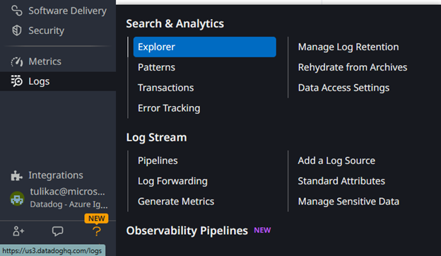 Logs Explorer