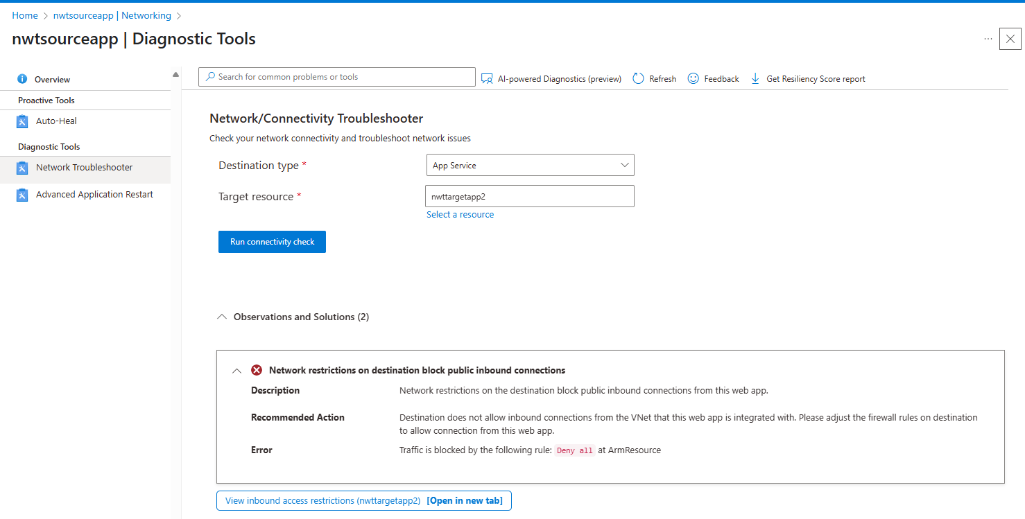 Troubleshooter block app access