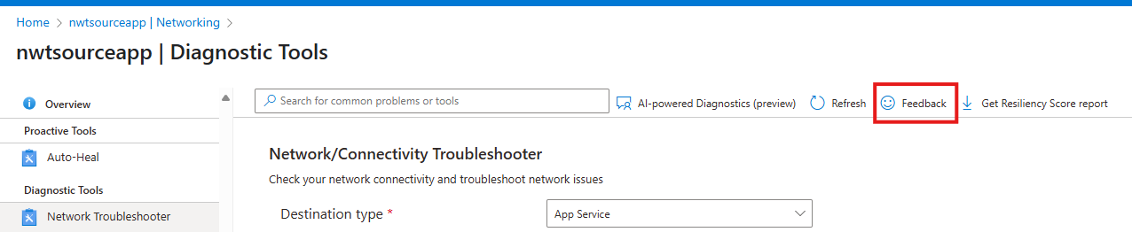 Troubleshooter feedback