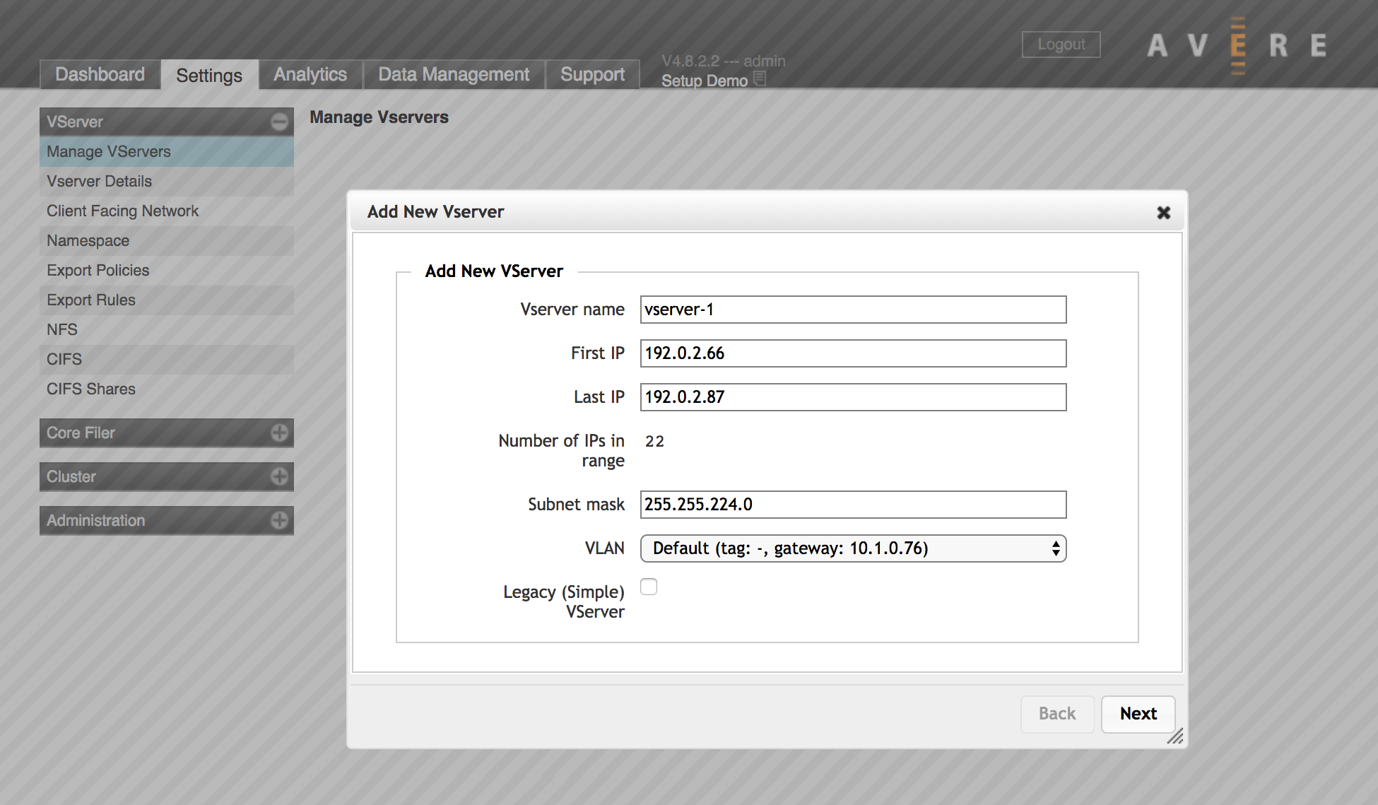 Cluster config. VSERVER. Network namespaces.