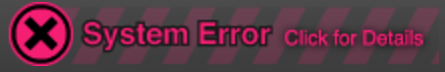 red system error notification