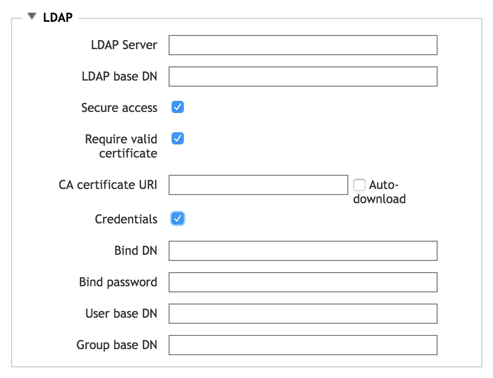 Secure LDAP settings enabled