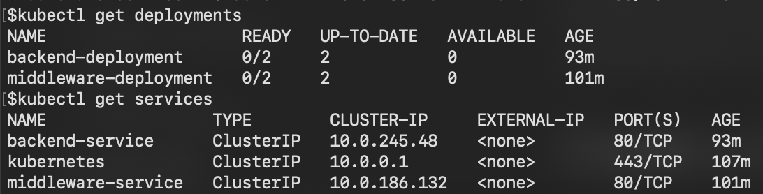 Azure CLI command to check the status of deployments