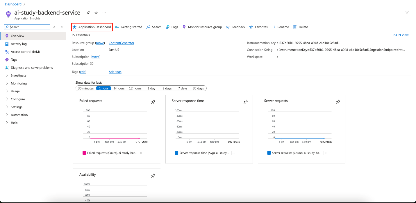 Azure AI Study Backend Service