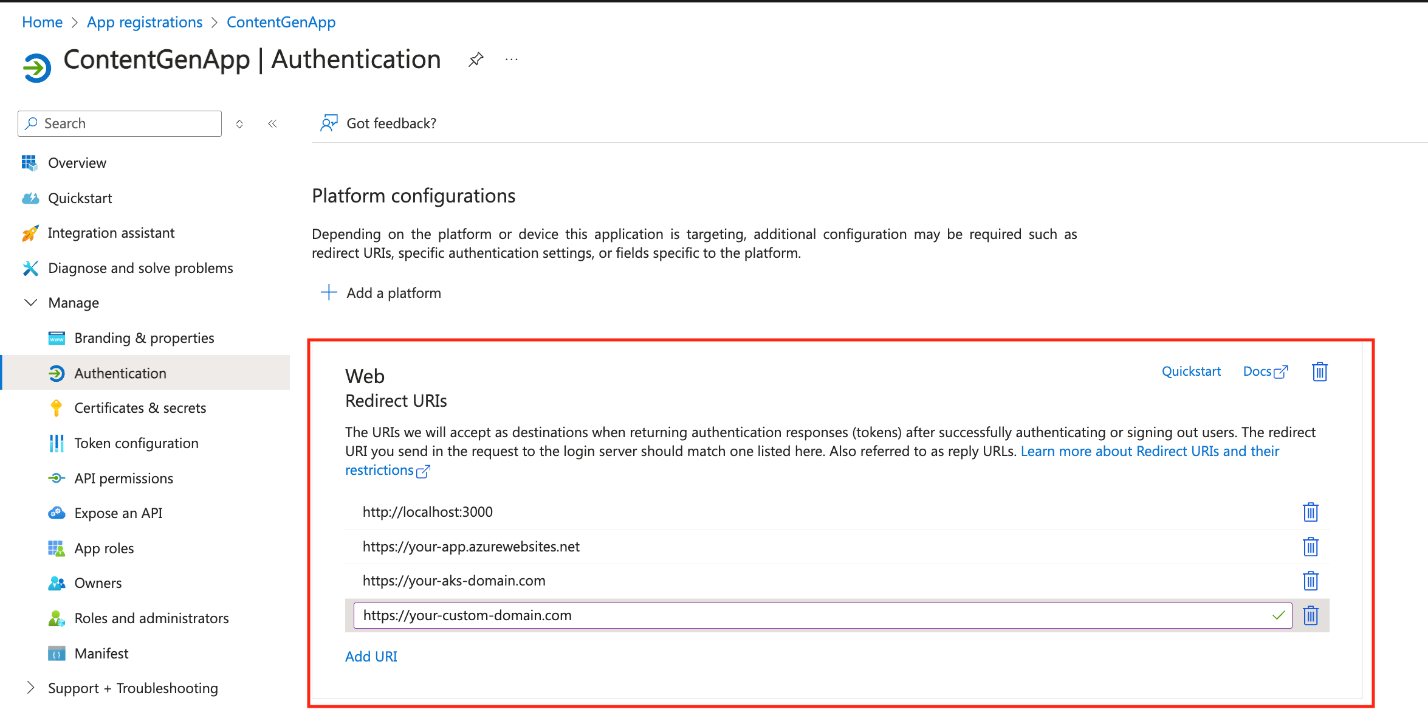 image of application registration in Microsoft Entra ID