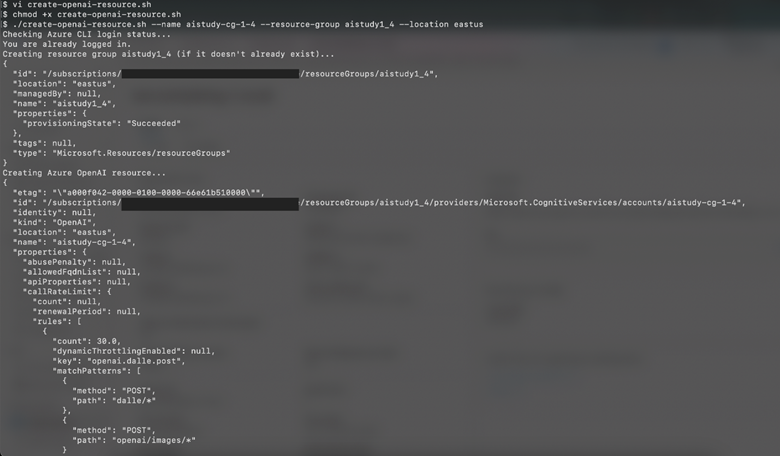 Create OpenAI Resource