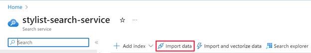 image of import data option for indexing data