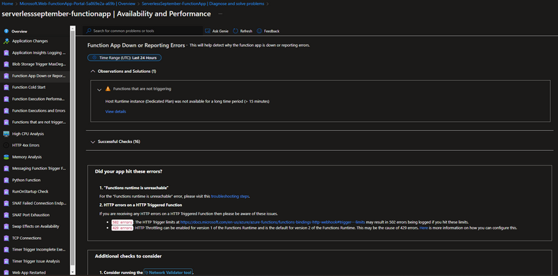 Monitoring and troubleshooting apps in Azure Functions