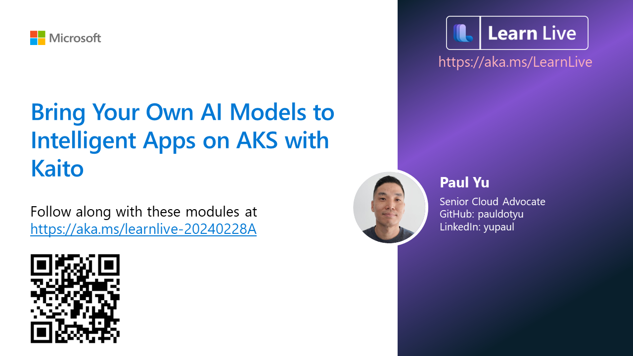 Thumbnail Image forBring Your Own AI Models to Intelligent Apps on AKS with Kaito