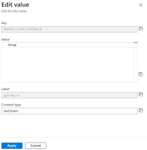 Enable user feedback