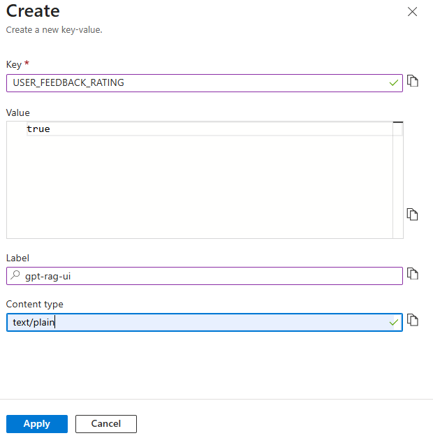 Enable user feedback rating
