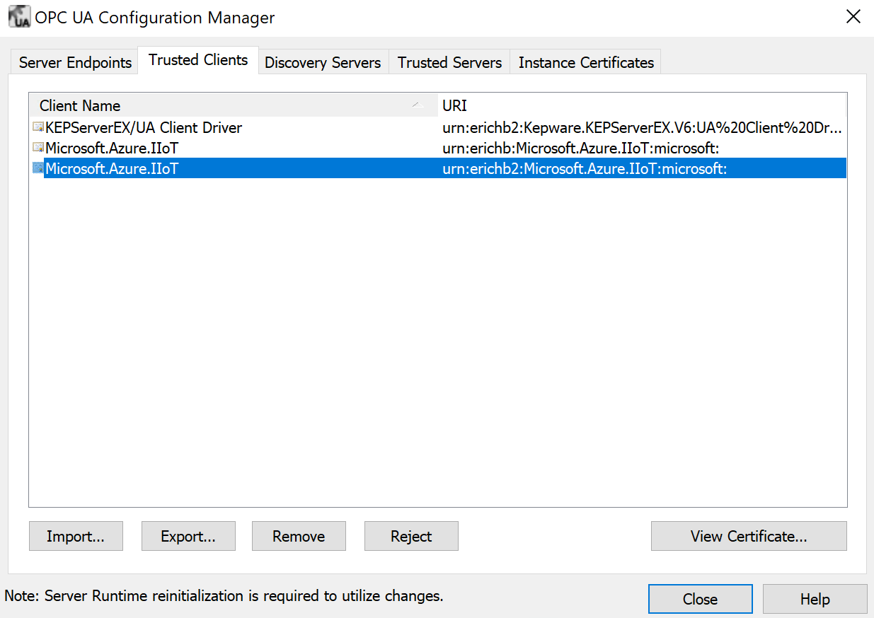 OPC UA Configuration