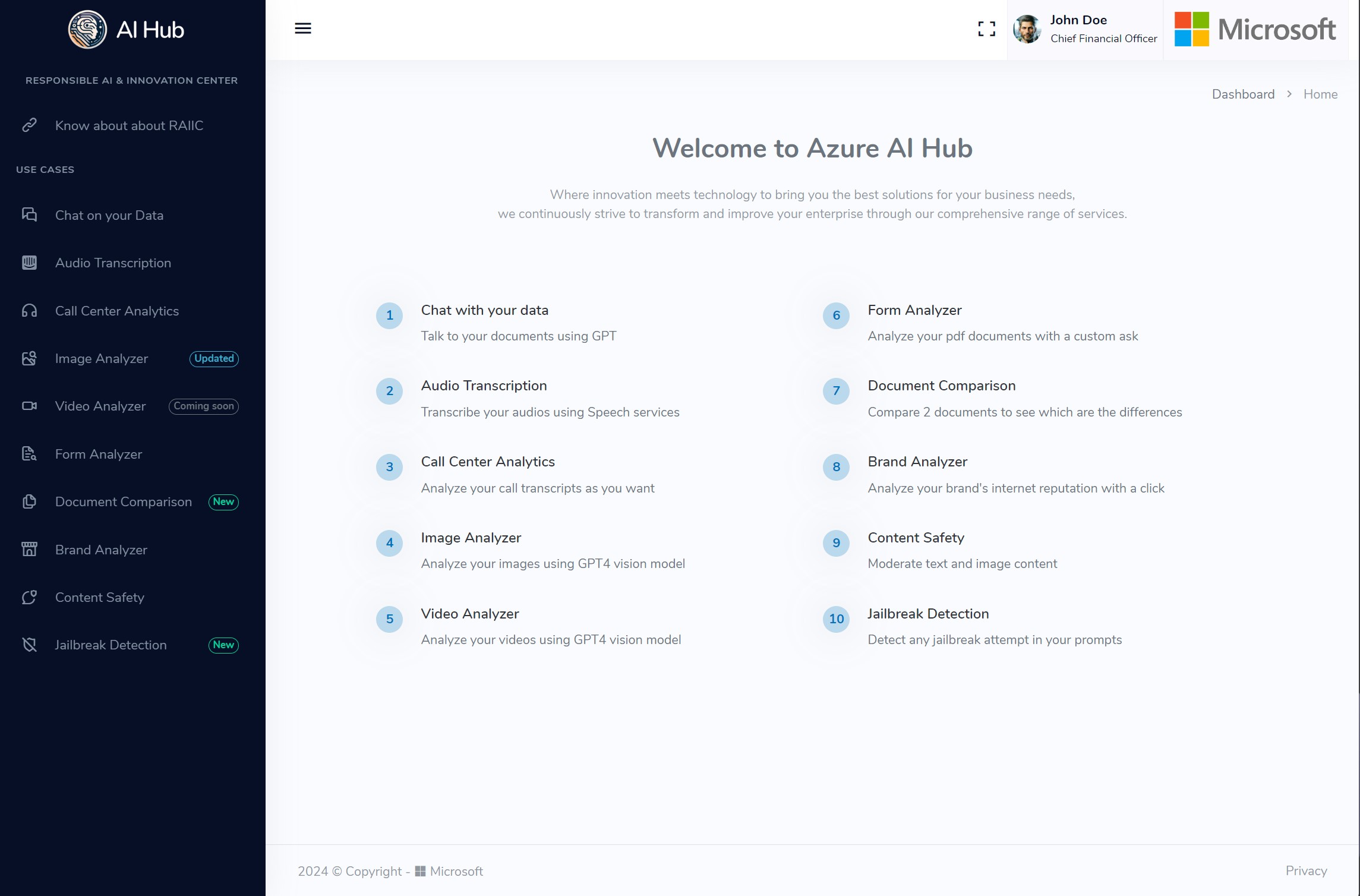 AI Hub home screenshot
