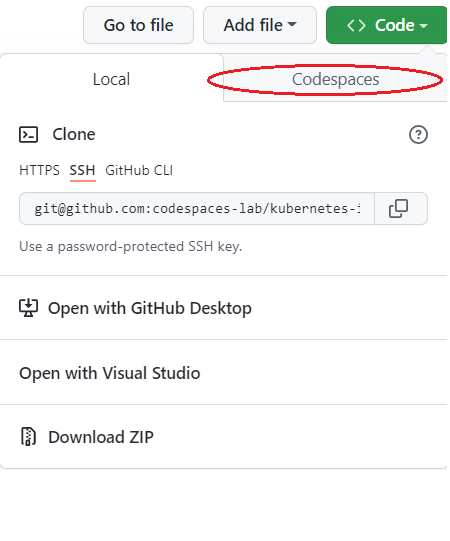 Create Codespace