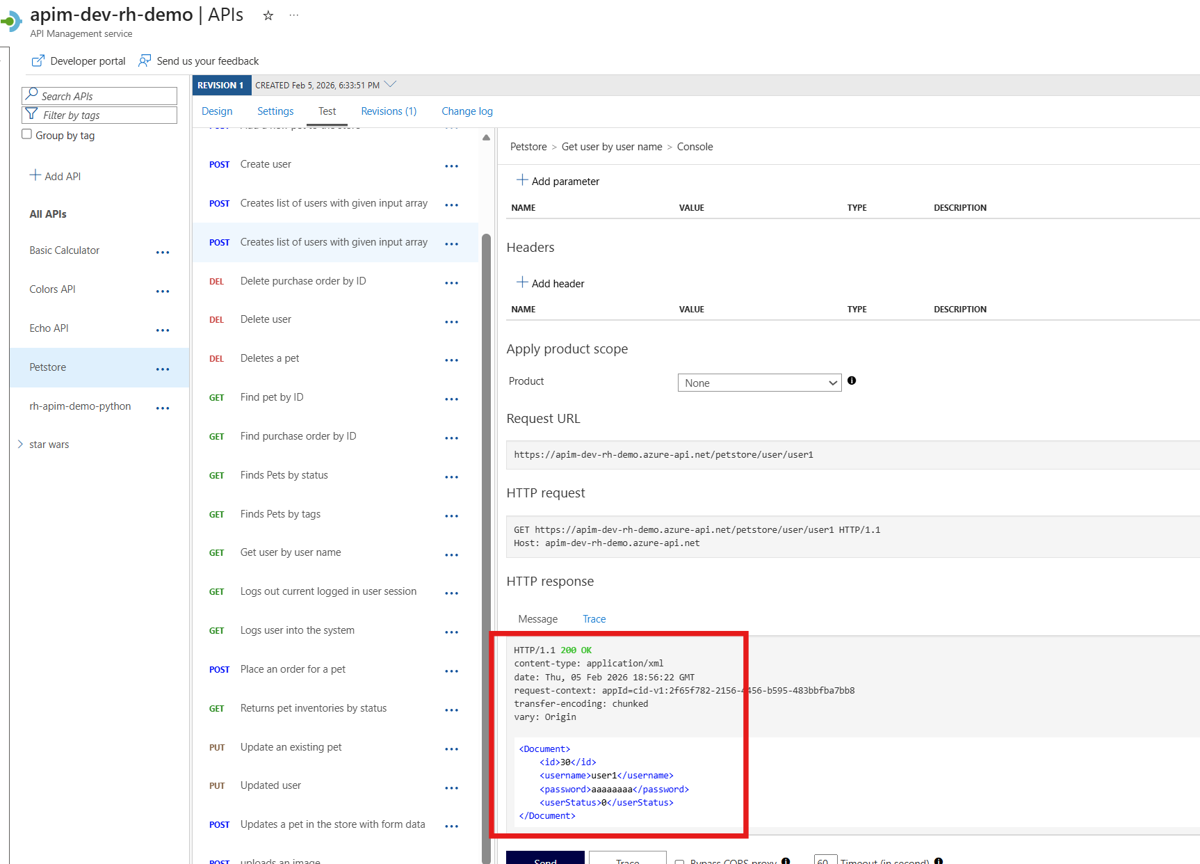 APIM Policy Transform JSON to XML