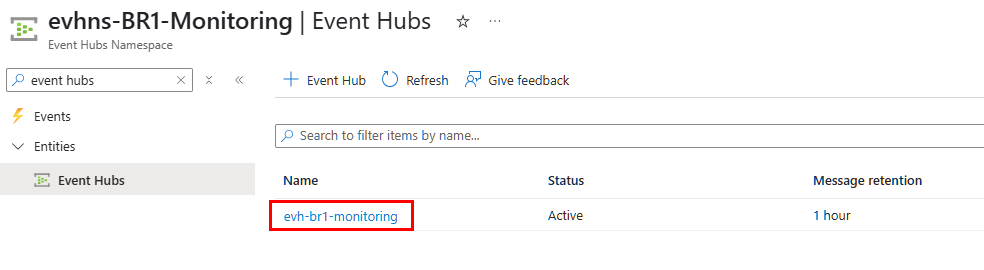 Event Hub Namespace 