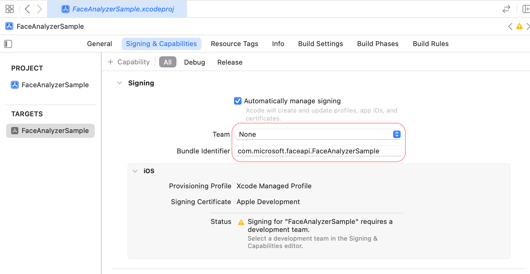 Signing & Capabilities