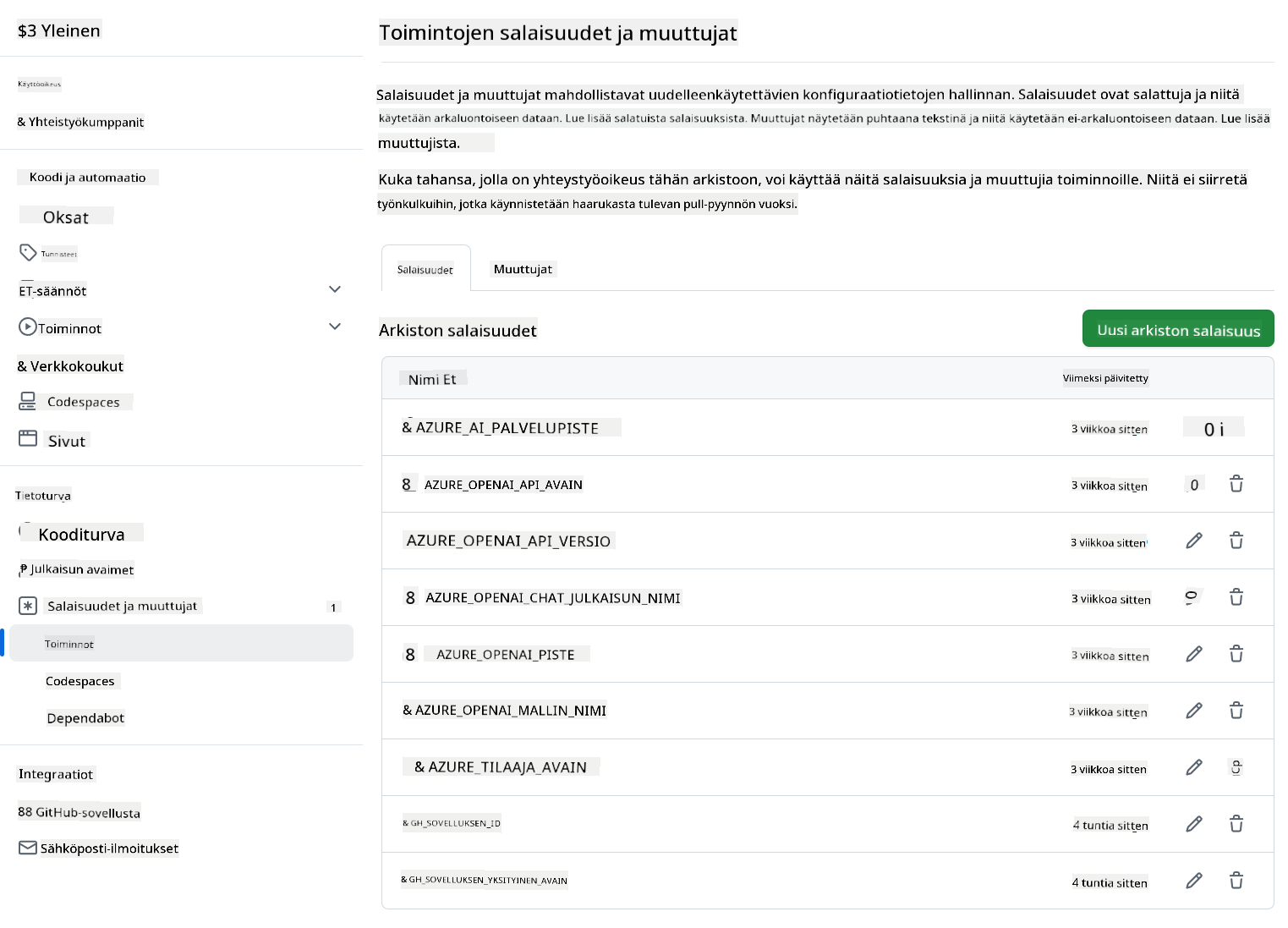 Enter environment variable name
