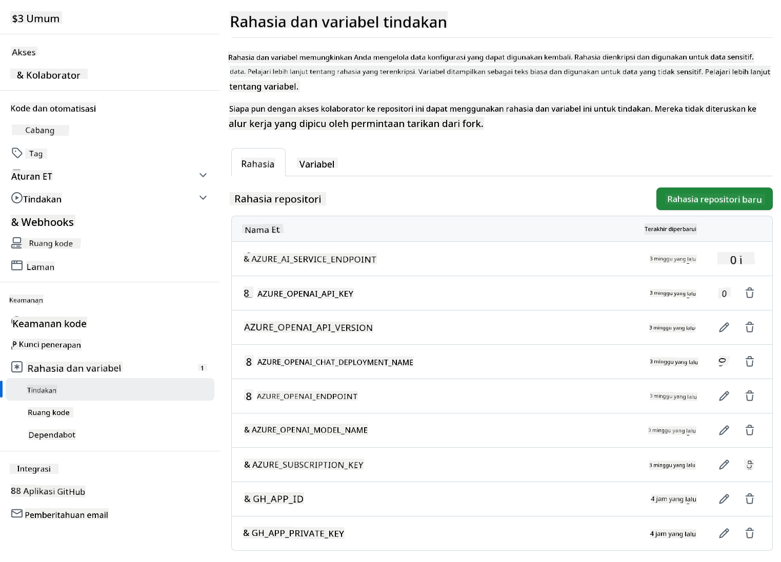 Enter environment variable name