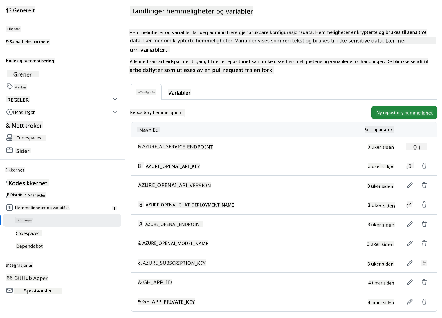 Enter environment variable name