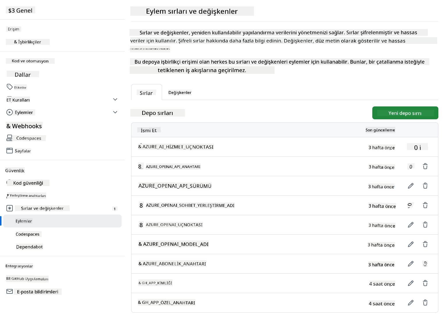 Enter environment variable name