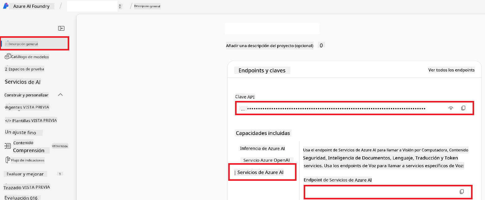 Find API Key and Endpoint