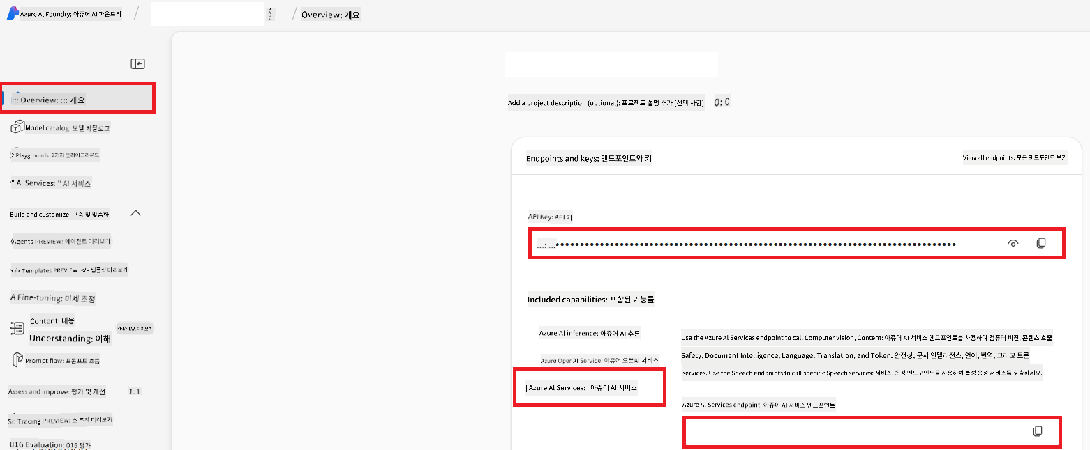 Find API Key and Endpoint