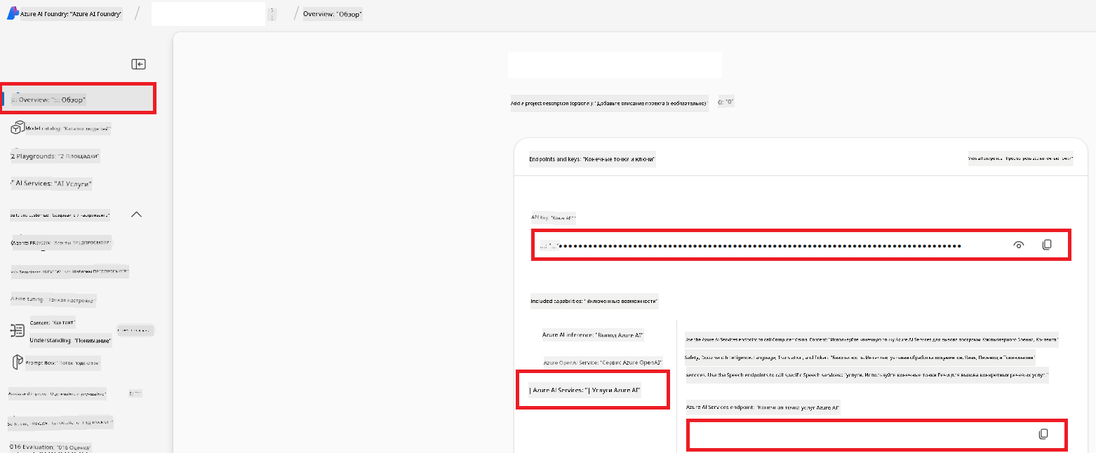 Find API Key and Endpoint