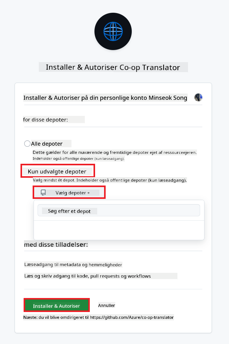 Installér godkend