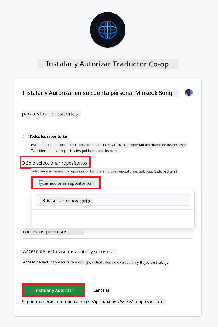 Autorizar instalación
