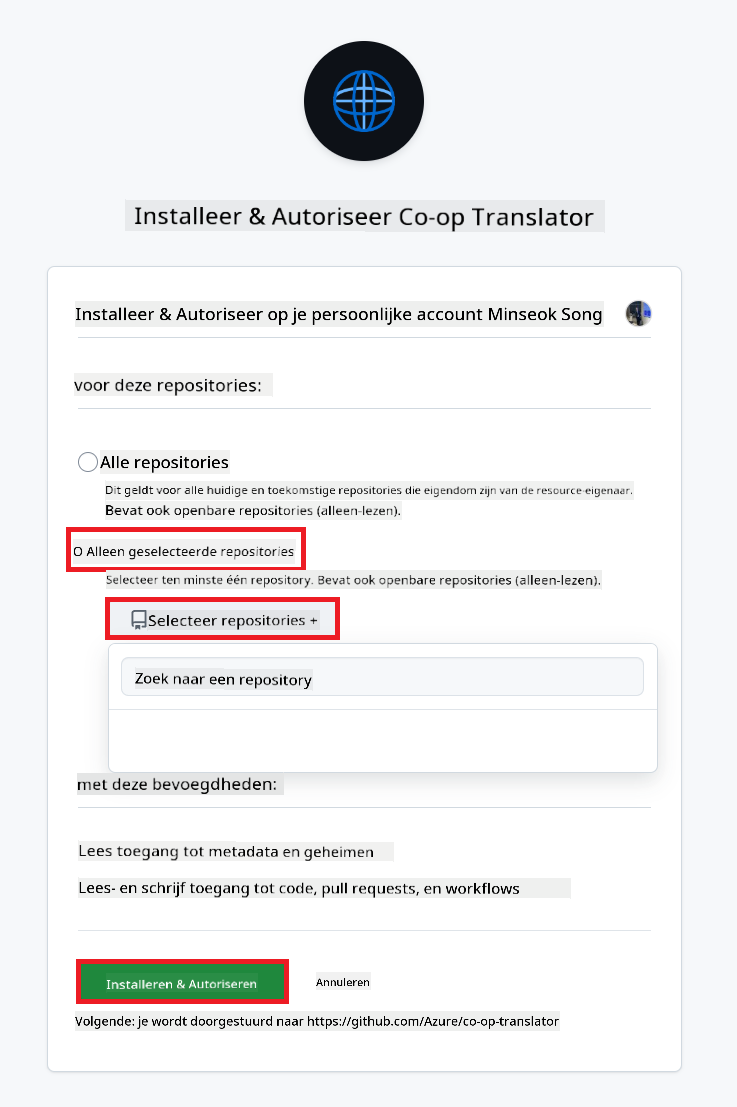 Installatie autoriseren