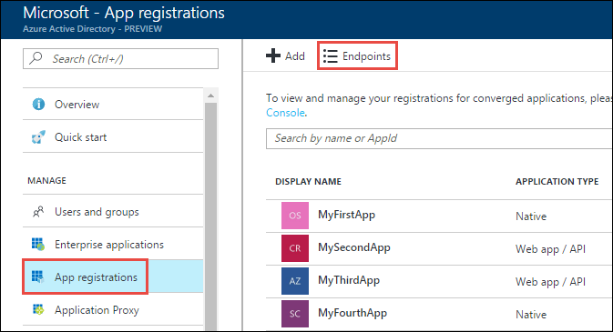 OAuth token endpoint