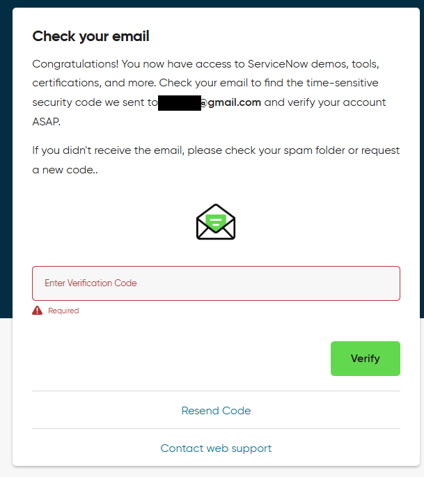 Email Verfication Code