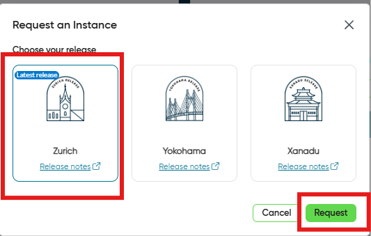 Request Developer Instance