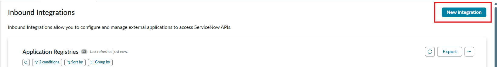 New Integration