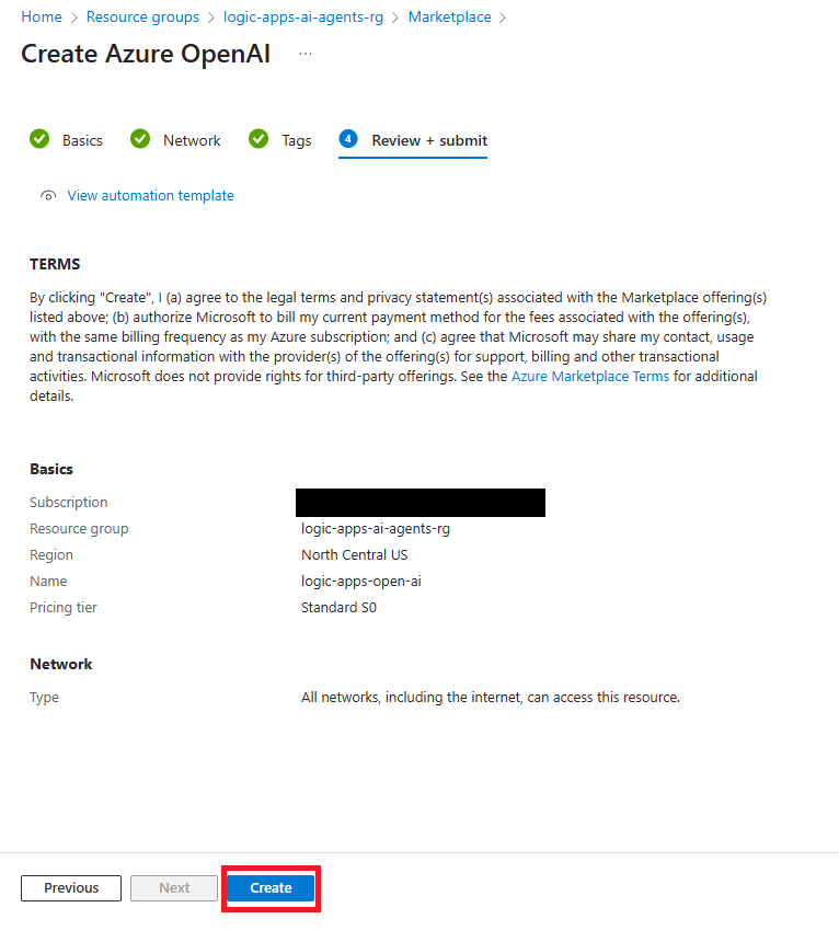 Create Azure OpenAI