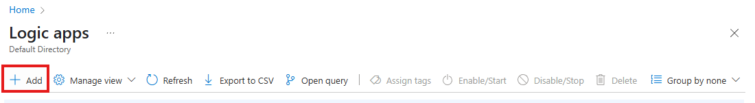 Add Logic Apps