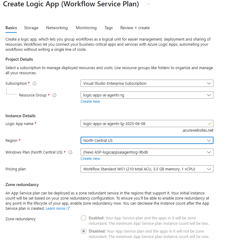 Configure Logic Apps Instance