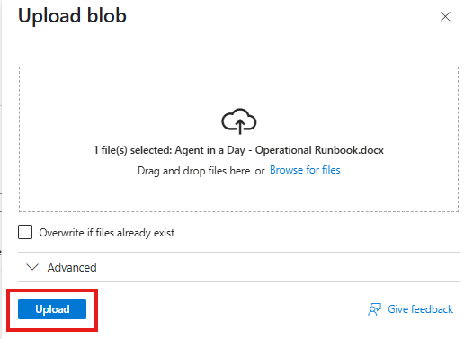 Upload Contoso Energy - Operational Runbook