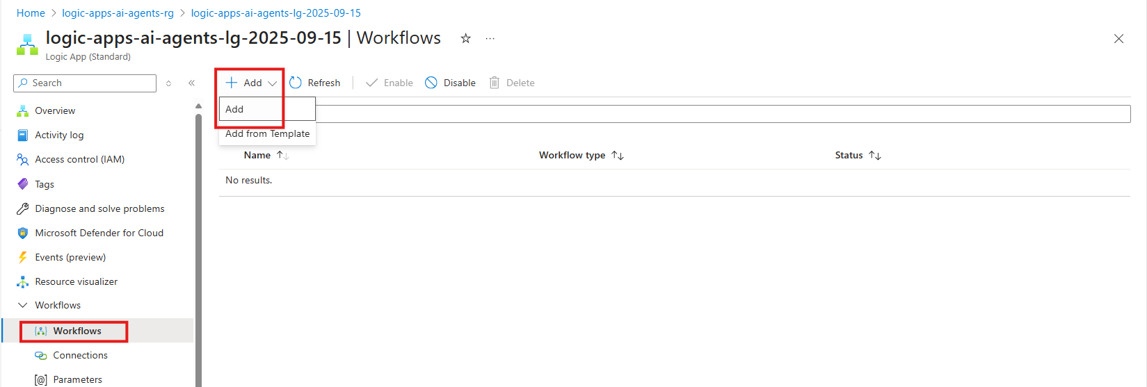 Create New Workflow