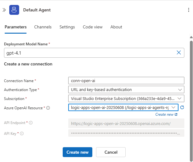 Azure OpenAI Connection Configuration