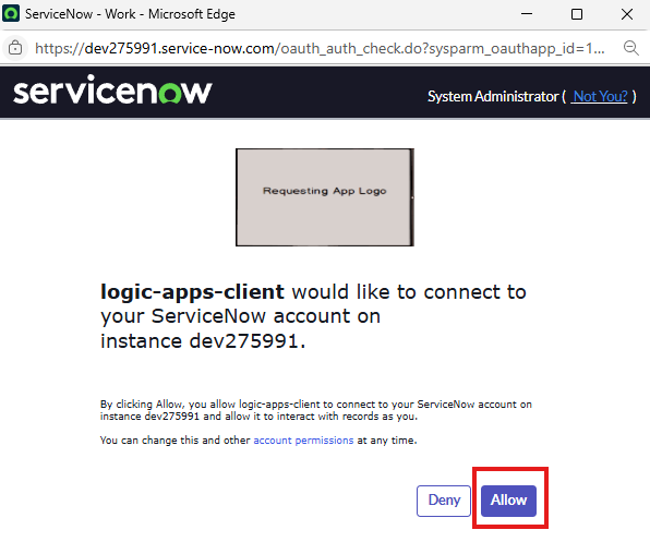 Service Now Grant Permissions