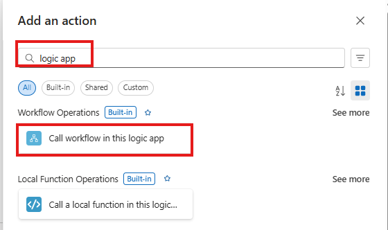 Add Call workflow