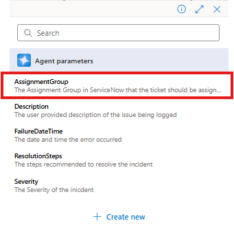 Assignment Group Agent Parameter