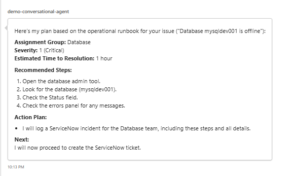 Agent Response - Part 2 - Operational Runbook Details