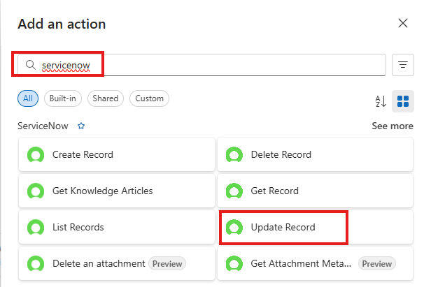 ServiceNow Update Activity